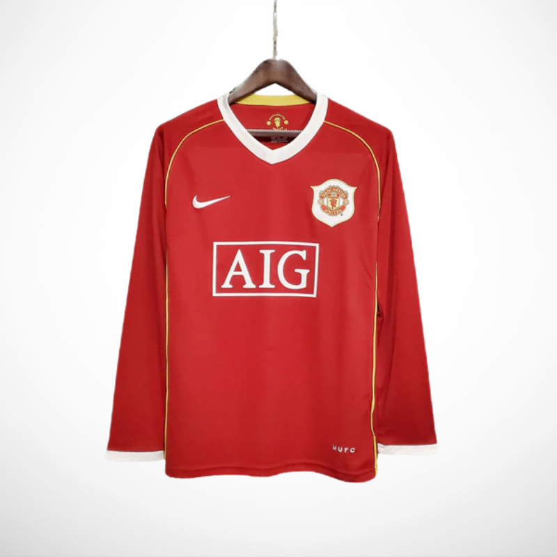 Camisa Manchester United Home 2006 - Versão Retrô Manga Longa