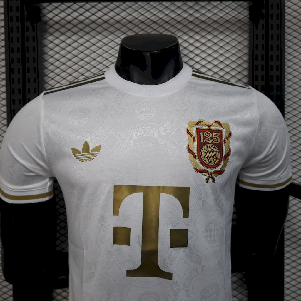Camisa Bayern De Munique 125 Anos-Branca 24/25 - Versão Jogador