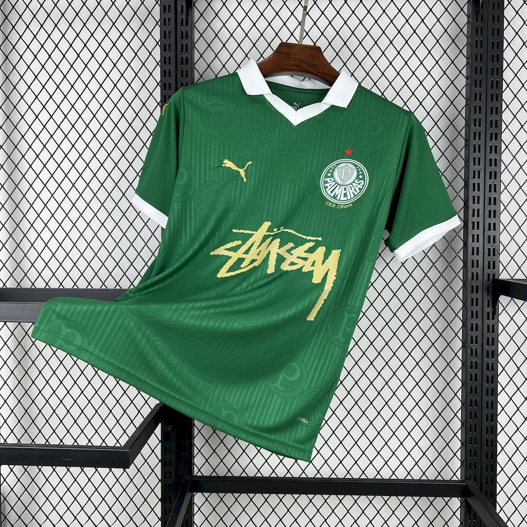 Camisa Palmeiras X Stussy Home 24/25 - Torcedor Masculina