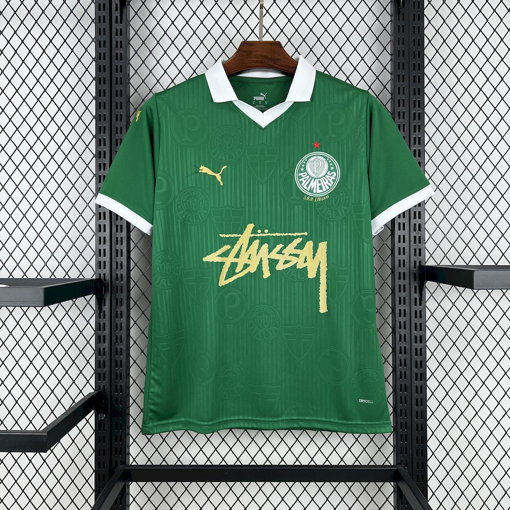 Camisa Palmeiras X Stussy Home 24/25 - Torcedor Masculina