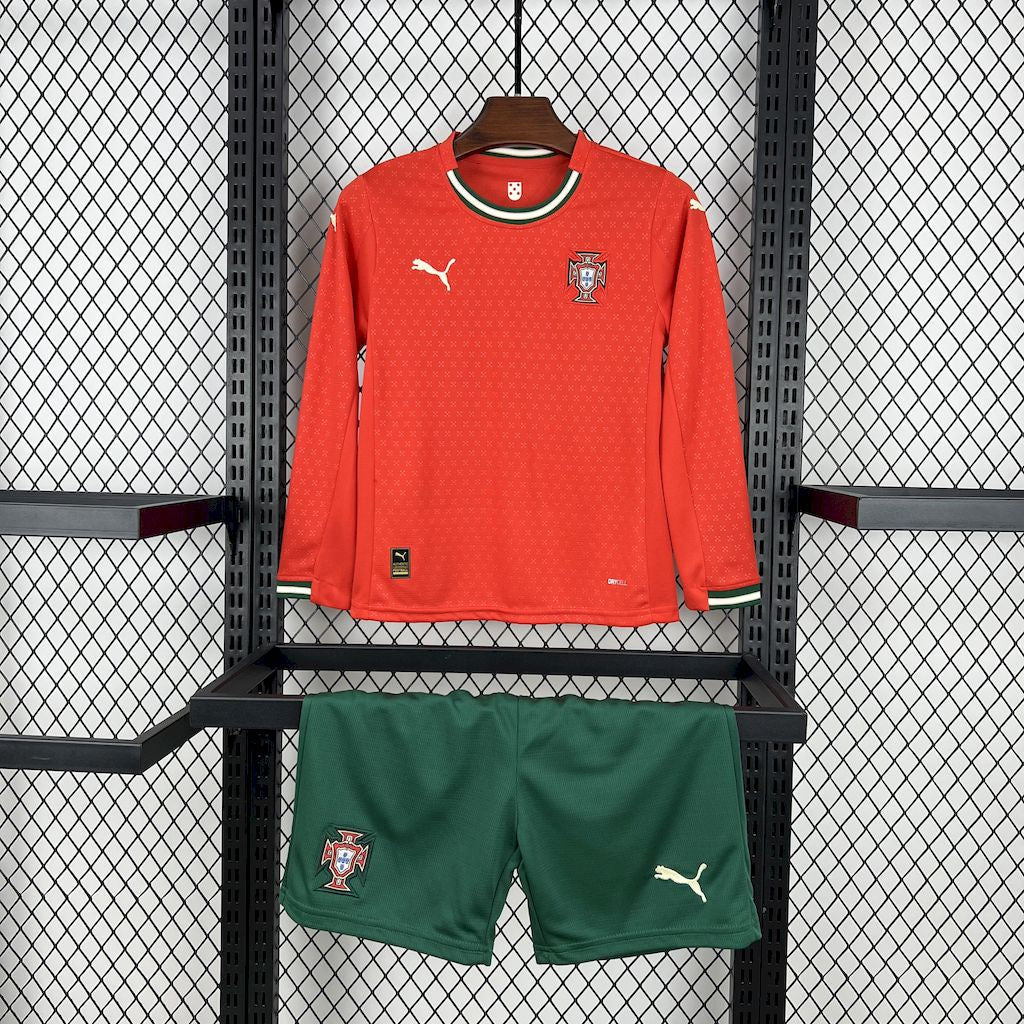 Kit Infantil Portugal Home 25/26 - Manga longa