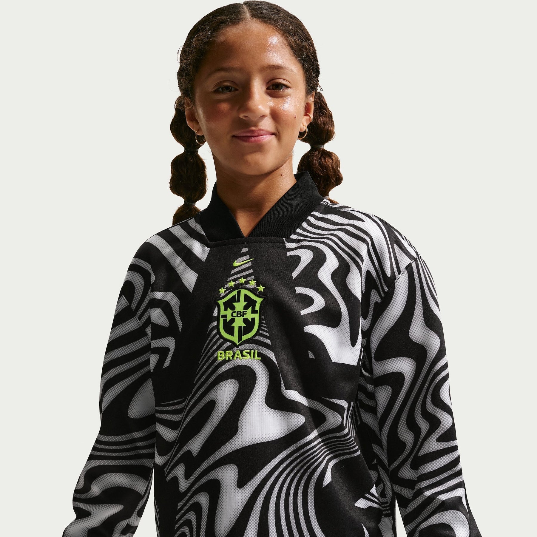 Camisa Infantil de Goleiro Brasil Manga Longa 2025/26 Nike