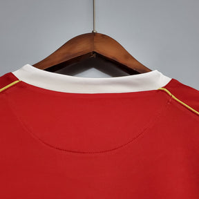 CAMISA RETRÔ MANCHESTER UNITED HOME MANGA LONGA 06/07