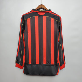 Camisa Milan Titular 06/07 - Versão Retrô Manga Longa