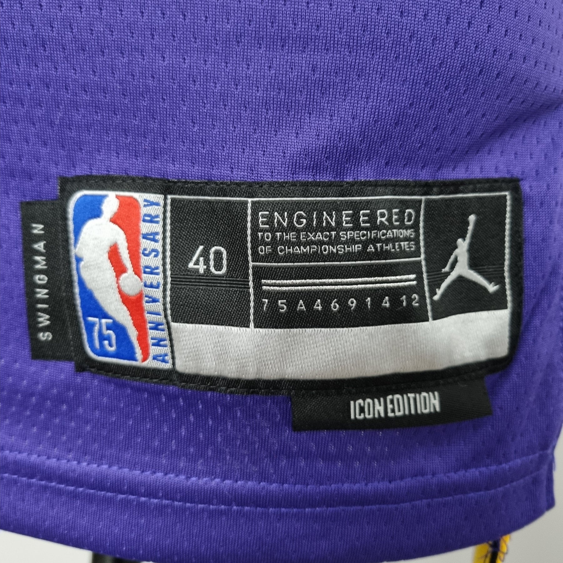 Camisa NBA Lakers #8 Bryant Purple 75° Aniversário- 23/24
