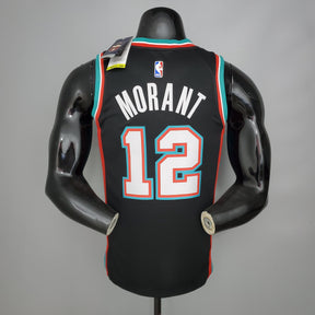 Camisa NBA Memphis Grizzlies #12 Morant - Retro Black