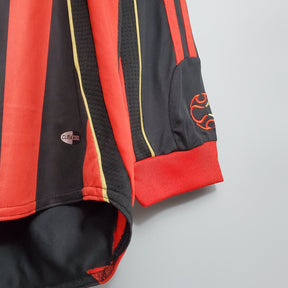 Camisa Milan Titular 06/07 - Versão Retrô Manga Longa