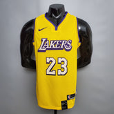 Camisa NBA Lakers #23 James V-neck City Yellow - 23/24