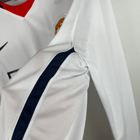 CAMISA RETRÔ MANCHESTER UNITED AWAY MANGA LONGA 07/08