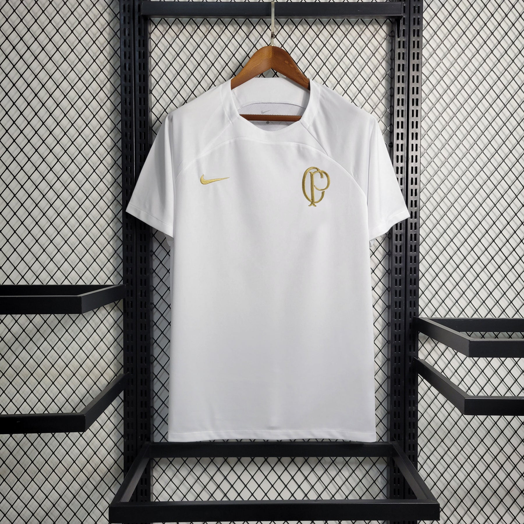 Camisa Corinthians Treino 23/24 - Nike Torcedor Masculina - Branco