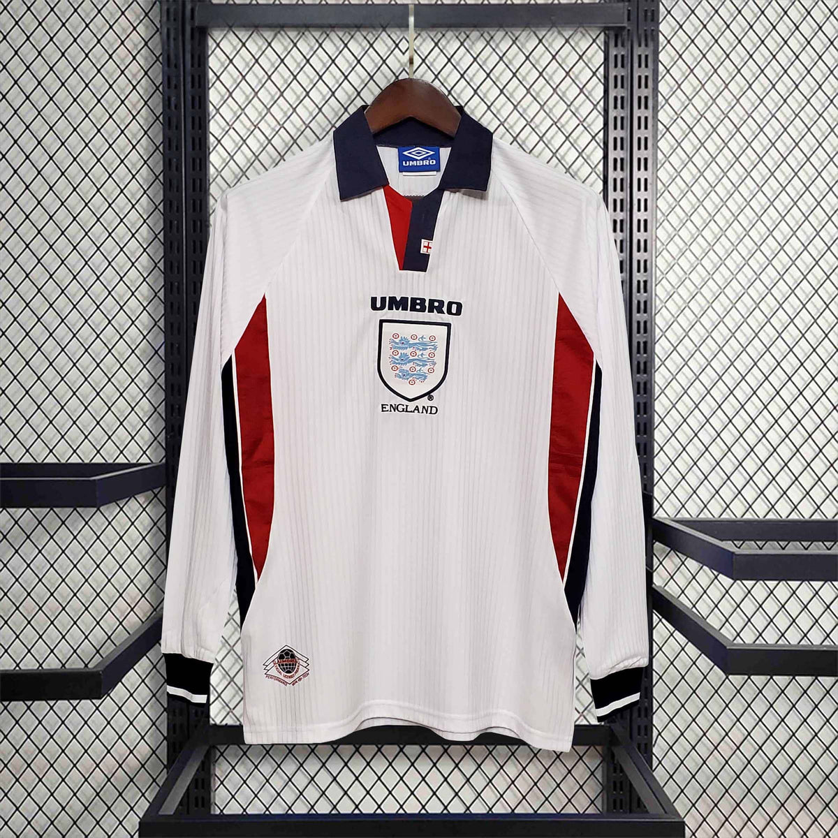 Camisa Inglaterra 98 - Versão Retrô Manga Longa