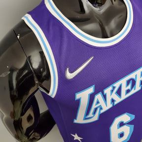 Camisa NBA Lakers #6 James City Edition Purple - 23/24