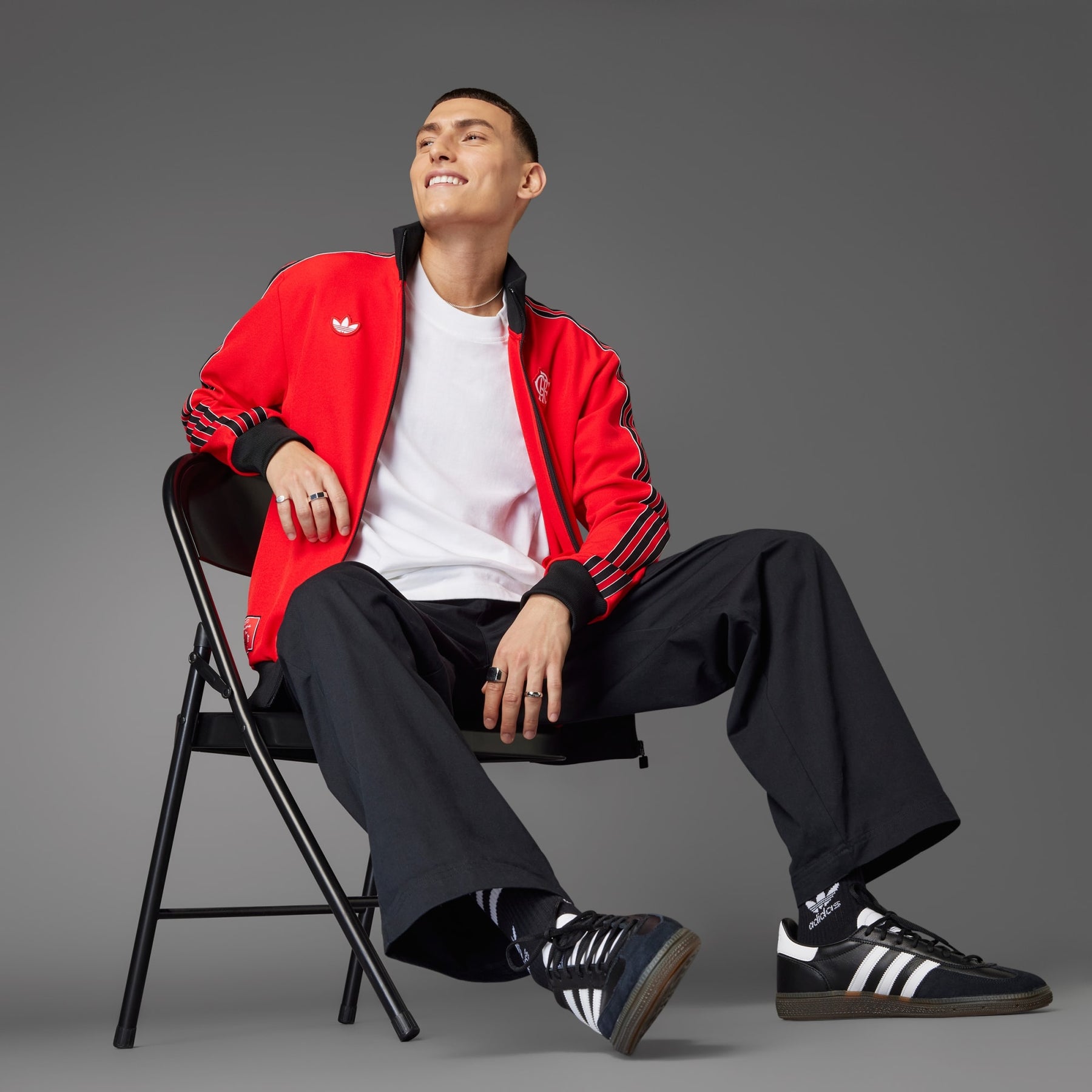 Jaqueta Icons CR Flamengo Vermelho Adidas