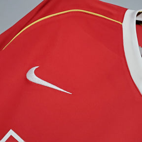 CAMISA RETRÔ MANCHESTER UNITED HOME MANGA LONGA 06/07
