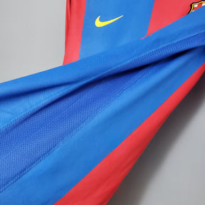 CAMISA RETRÔ BARCELONA HOME MANGA LONGA 06/07