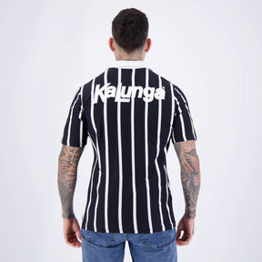 Polo Corinthians Retrô Kalunga Preta e Branca