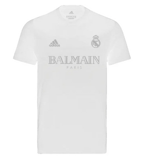 Camisa Real Madrid X Balmain Branca 23/24 - Adidas Torcedor Masculina